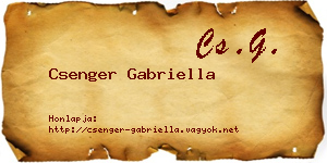 Csenger Gabriella névjegykártya
