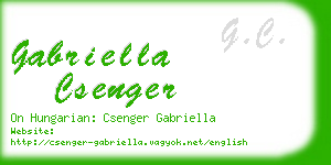 gabriella csenger business card